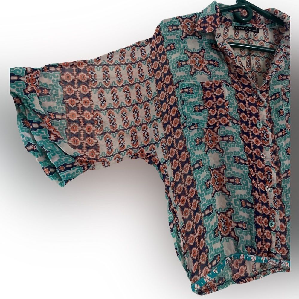 Gypsy 05 100% Silk Bohemian Blouse - Size Small - Picture 7 of 12